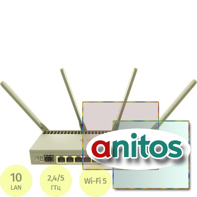 ������������� MikroTik (RB4011iGS+5HacQ2HnD-IN) 1.4���, 1GB RAM, 512MB