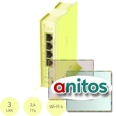 ������������� Wi-fi MikroTik RouterBOARD hAP lite RB941-2nD-TC,N300,USB,PoE