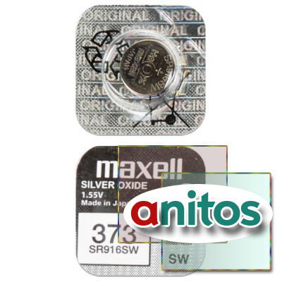батарейка серебряно-цинковая MAXELL SR916SW   373  (0%Hg), в упак 10 шт
