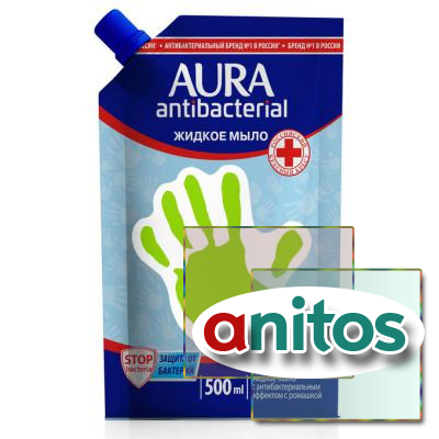 Мыло жидкое AURA с антибакт. эффектом Ромашка 500мл