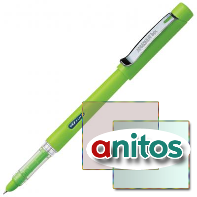 Набор Ручка перьевая Hauser NEON +два картриджа пластик зеленая H6105-green