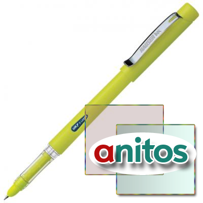 Набор Ручка перьевая Hauser NEON + два картриджа желтая H6105-yellow
