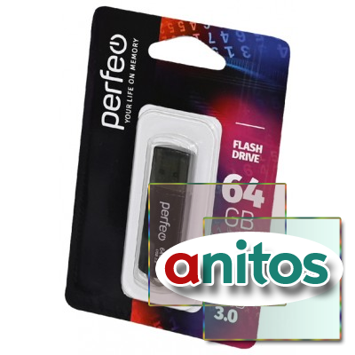 �������� ���������� PERFEO PF-C14B064ES USB 3.0 64GB C14 Black Metal Series BL1