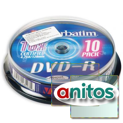   Verbatim DVD-R 4,7Gb 16 Cake/10 43523
