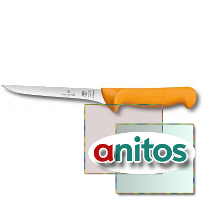 Нож обвалочный VICTORINOX Swibo с изогнутым узким гибким лезвием 16 см, жёлтый