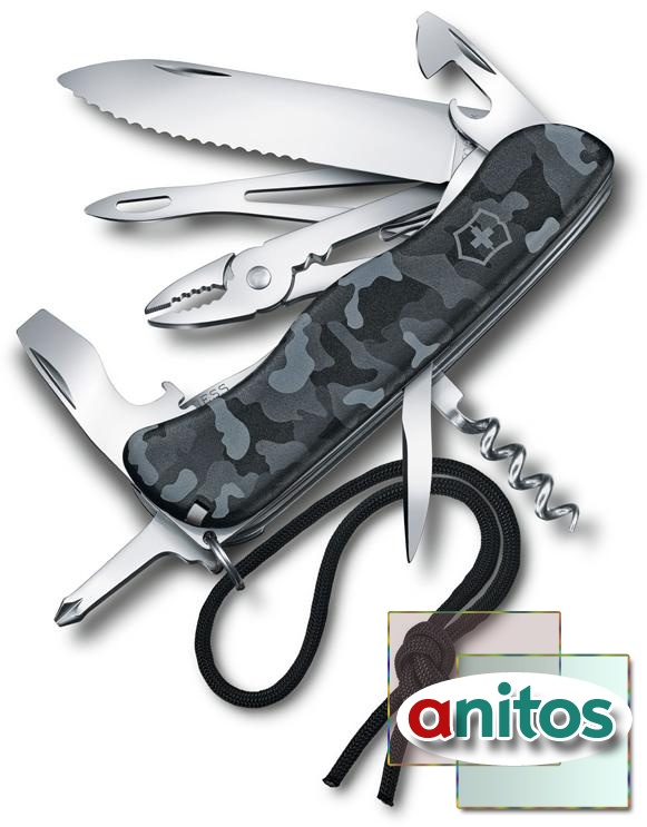 Нож перочинный VICTORINOX Skipper Navy Camouflage, 111 мм, 17 фнк, с ...