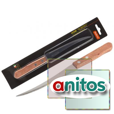 Нож с деревянной рукояткой MALLONY ALBERO MAL-04AL филейный, длина 13 см