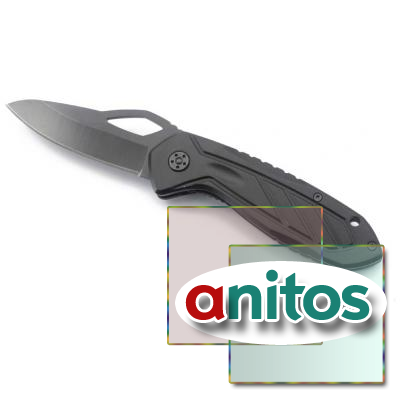 Нож складной Stinger, 120,65 мм, рукоять: алюминий,(чёрный), с клипом, картонная коробка