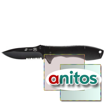 Нож складной Stinger, 80 мм, (чёрный), материал рукояти: сталь/алюминий (чёрный)