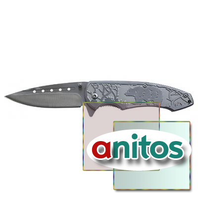 Нож складной Stinger, 85 мм - длина клинка, (серебристый), рукоять: сталь/алюминий (серебристый), с