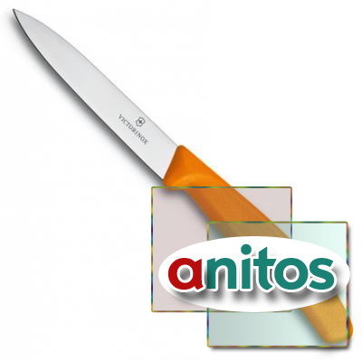 Нож Victorinox для очистки овощей, лезвие 10 см, оранжевый