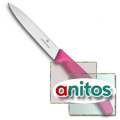 Нож Victorinox для очистки овощей, лезвие 10 см, розовый