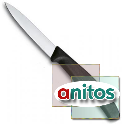 Нож Victorinox для очистки овощей, лезвие 8 см, черный