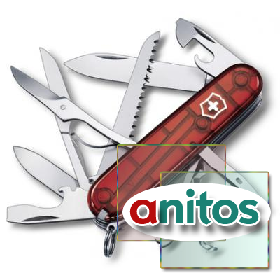 Швейцарский нож Victorinox Huntsman полупрозрачный красный 1.3713.T