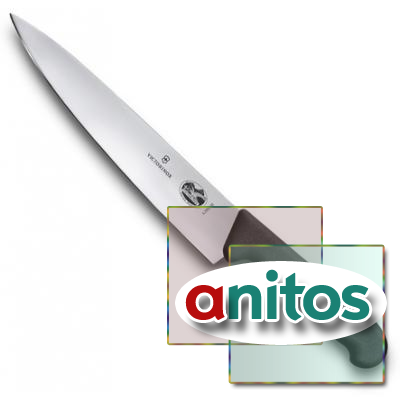 Нож Victorinox разделочный, лезвие 25 см, черный