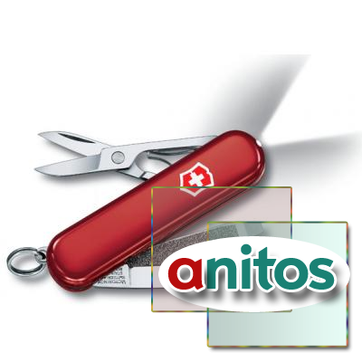 Нож-брелок VICTORINOX Swiss Lite, 58 мм, 7 функций, красный