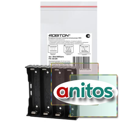     ROBITON Bh4x18650/pins     PK1