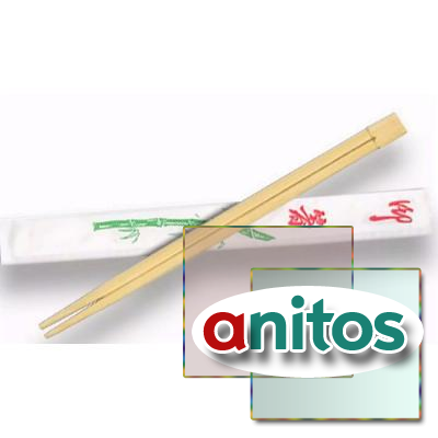 Палочки для еды 24см бамбук (30уп х 100пар) (в индивид. бум. упаковке) Китай