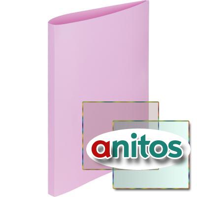Папка с зажимом Attache Акварель А4, плотн 350мкм, розовая
