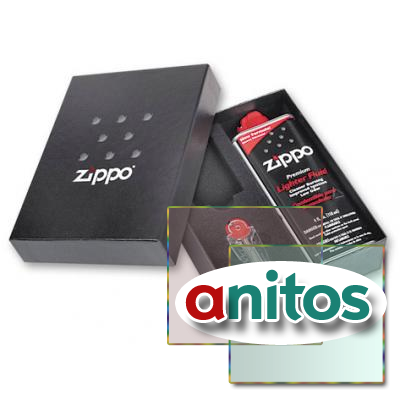 Подарочная коробка Zippo (кремни + топливо, 125 мл + место для широкой зажигалки), 118х43х145 мм