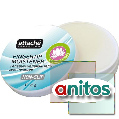 Подушка для смачивания пальцев гелевая Attache Selection Цветок Лотоса, 25г