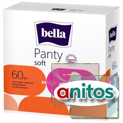 Прокладки женские гигиенические ежедневные bella PANTY Panty Soft,60шт/уп.