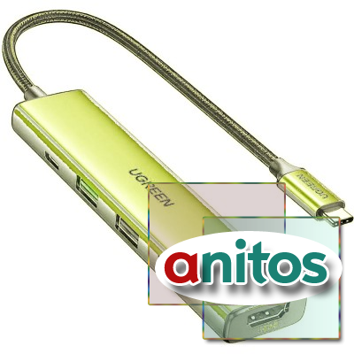 ������������ USB UGREEN CM478 (15495) USB-C To HDMI+USB3.0+USB2.0+PD,������