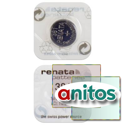 батарейка серебряно-цинковая часовая RENATA SR1120S  381, в упак 10 шт