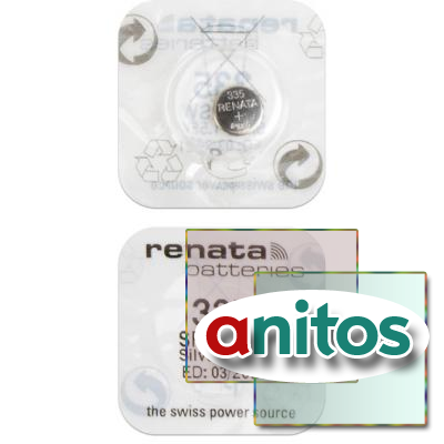 батарейка серебряно-цинковая RENATA SR512SW  335 (0%Hg), в упак 10 шт