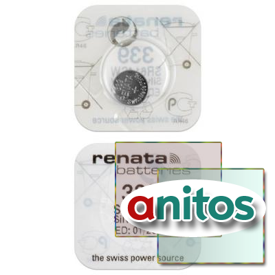 батарейка серебряно-цинковая RENATA SR614SW  339 (0%Hg), в упак 10 шт