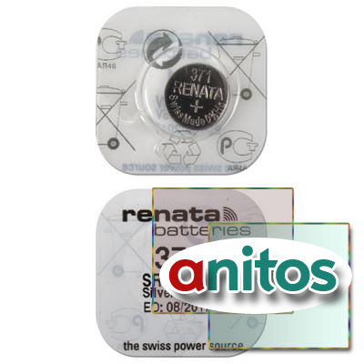 батарейка серебряно-цинковая часовая RENATA SR920SW  371, в упак 10 шт