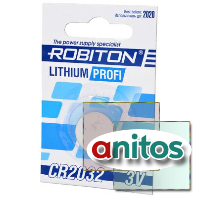 Батарейка дисковая литиевая ROBITON PROFI R-CR2032-BL1 CR2032 BL1