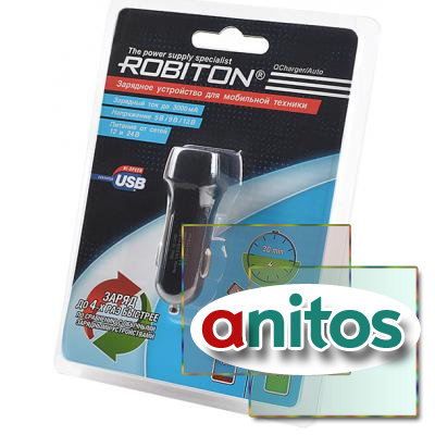 ROBITON QCharger/Auto (12-24V) + MicroUSB, 1м BL1