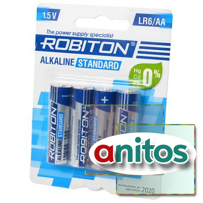 батарейка ROBITON STANDARD LR6 BL4