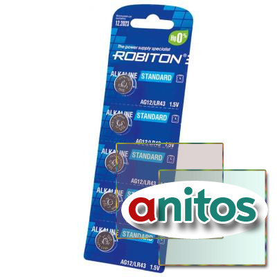    ROBITON STANDARD R-AG12-0-BL5 AG12 (0% Hg) BL5