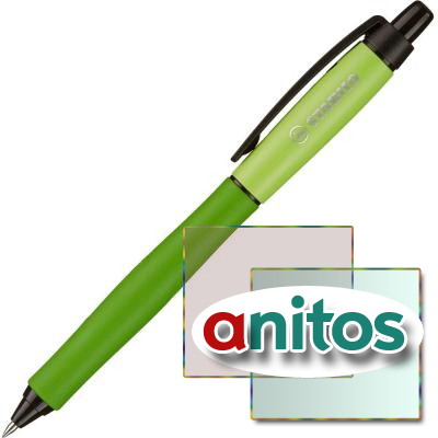 Ручка гелевая STABILO PALETTE XF автомат.268/3-41-2 зелен.корп.0,35мм,синяя