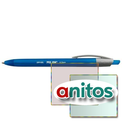 Ручка гелевая MILAN Dry-Gel, 0,7мм, синий, 176540125