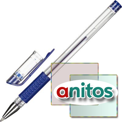 Ручка гелевая Attache Economy синий стерж., 0,5мм, манжетка