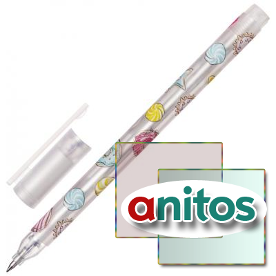 Ручка гелевая неавтоматическая UniWrite Сладкое настр.0,5мм синяя20-0305/04