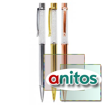 Ручка металлическая: с поворотным механизмом; комбинированный корпус (золото, серебро, бронза, стразы)