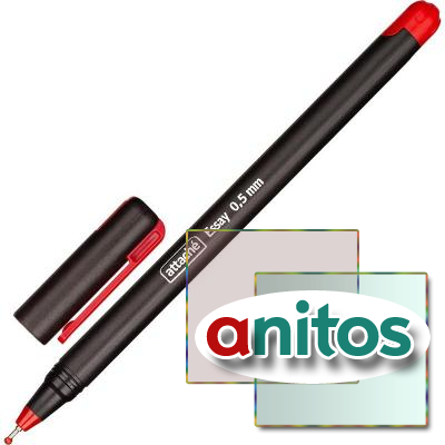 Ручка шариковая Attache Essay, 0,5мм, красный стерж