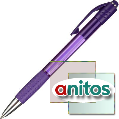 Ручка шариковая Attache Happy,фиолетовый корпус,цвет чернил-синий