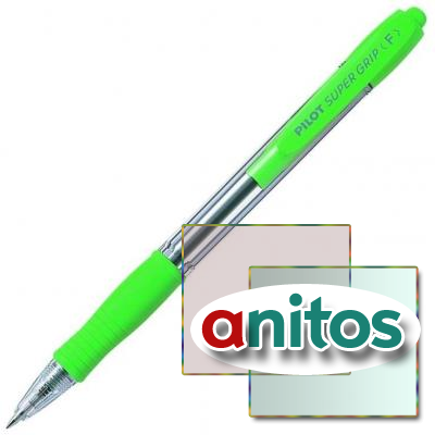 Ручка шариковая BPGP-10R-F SG SUPER GRIP светло-зеленого цвета