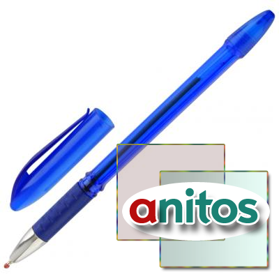 Ручка шариковая неавтомат. Attache Wave линия 0,5мм, масл,син,манж