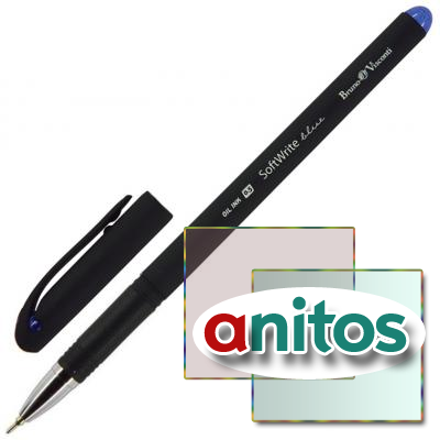 Ручка шарик масляная Softwrite Black 0,5 мм синяя  20-0085