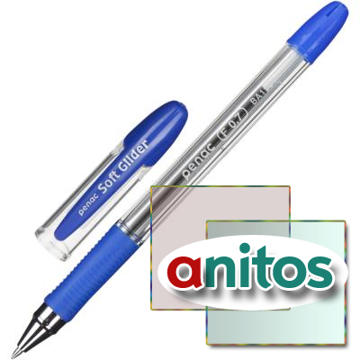 Ручка шариковая неавтоматическая PENAC SOFT GLIDER 0,7мм синяя BA1904-03F