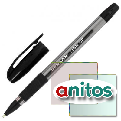 Ручка шариковая неавтоматическая PENSAN SIGN-UP 1,0 мм BLACK 2410/12