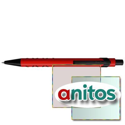 Шариковая ручка Pierre Cardin ACTUEL. Корпус - алюминий, отделка  - металл и силикон.Цвет - красный.