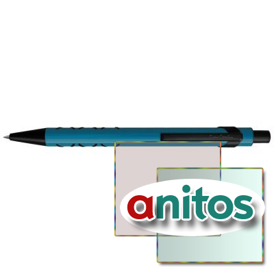 Шариковая ручка Pierre Cardin ACTUEL. Корпус - алюминий, отделка - металл и силикон. Цвет - св-синий