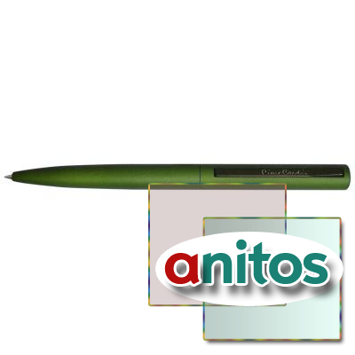 Шариковая ручка Pierre Cardin TECHNO. Корпус - пластик и алюминий, клип - металл. Цвет - зеленый мат